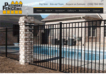 Tablet Screenshot of piedmontfence.com